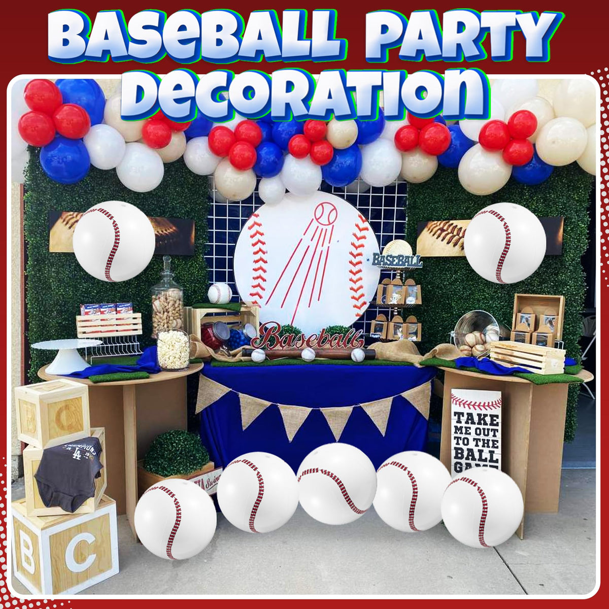 12-Pack Inflatable Soccer Balls 16-inch, Soccer Party Beach Balls Bulk