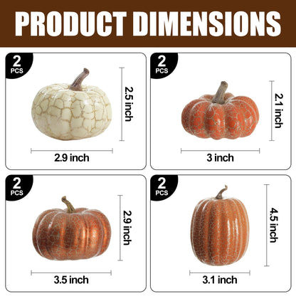 Artgar Pumpkin Decor Set, 23 PCS Fall Harvest Bowl Filler Decorations