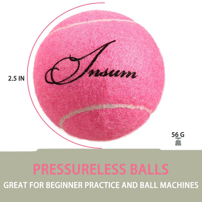 INSUM Tennis Balls, Extra Duty Practice Tennis Balls with Mesh Bag