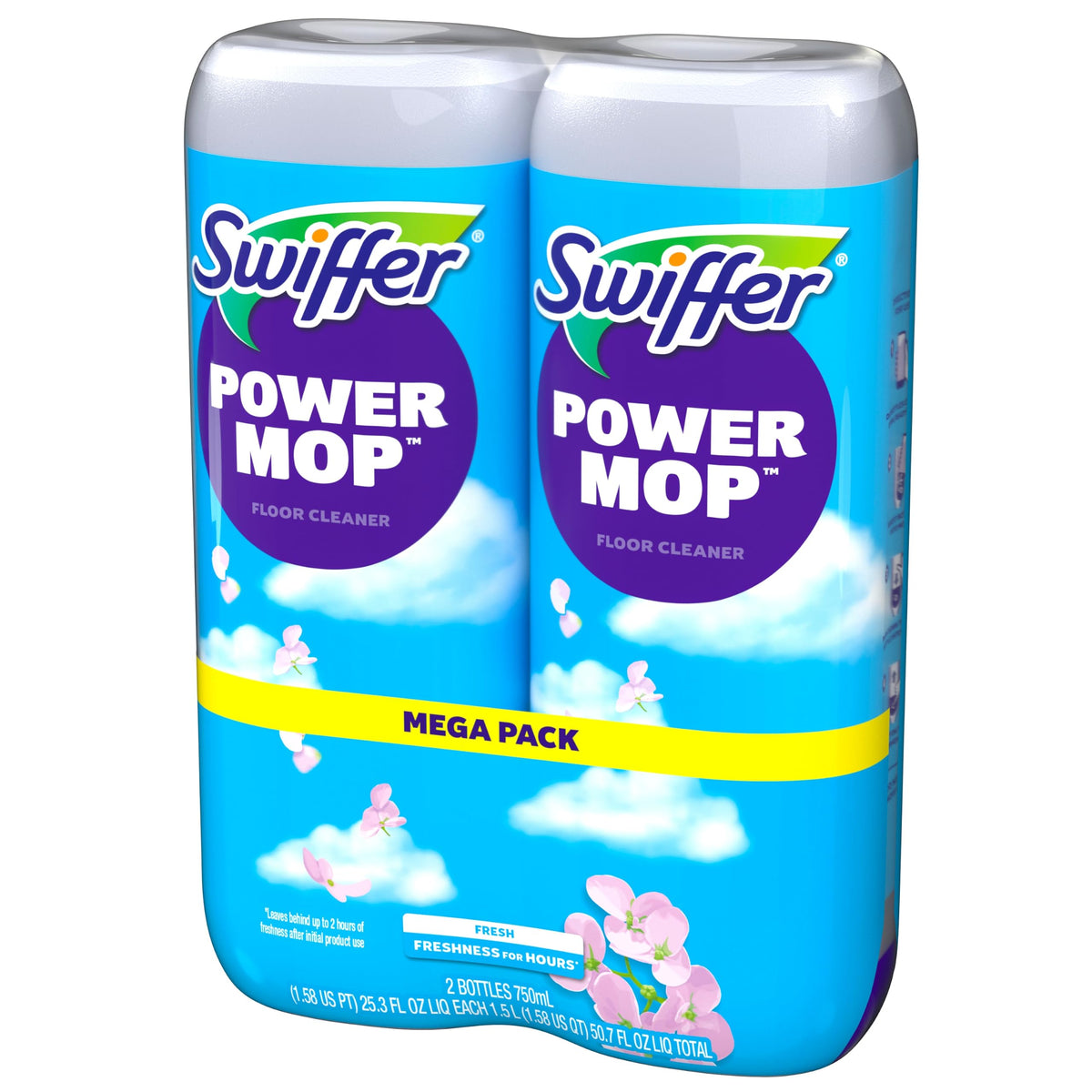 Swiffer Power Mop Refill Solution, Floor Cleaner for Mopping Tile, Vinyl, Laminate, Wood in Home, Bathroom, Kitchen, All Purpose Multi-Surface Solution for Floor Cleaning, Lavender Scent, 50.6oz