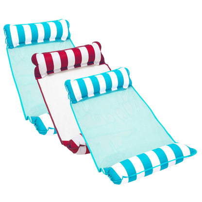 Aqua 4-in-1 Monterey Hammock Pool Float & Water Hammocks – 2-3-4 Multipacks – Multiple Colors/Styles – for Adults and Kids Floating