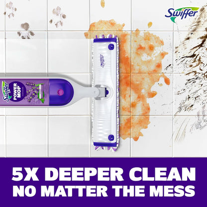 Swiffer Power Mop Refill Solution, Floor Cleaner for Mopping Tile, Vinyl, Laminate, Wood in Home, Bathroom, Kitchen, All Purpose Multi-Surface Solution for Floor Cleaning, Lavender Scent, 50.6oz