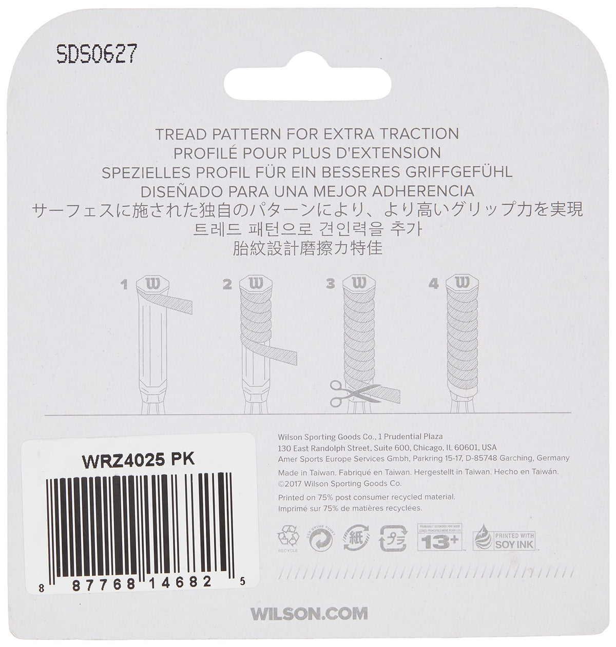 WILSON Sporting Goods Perforated Pro Overgrip (12-Pack), White (WRZ4006WH)