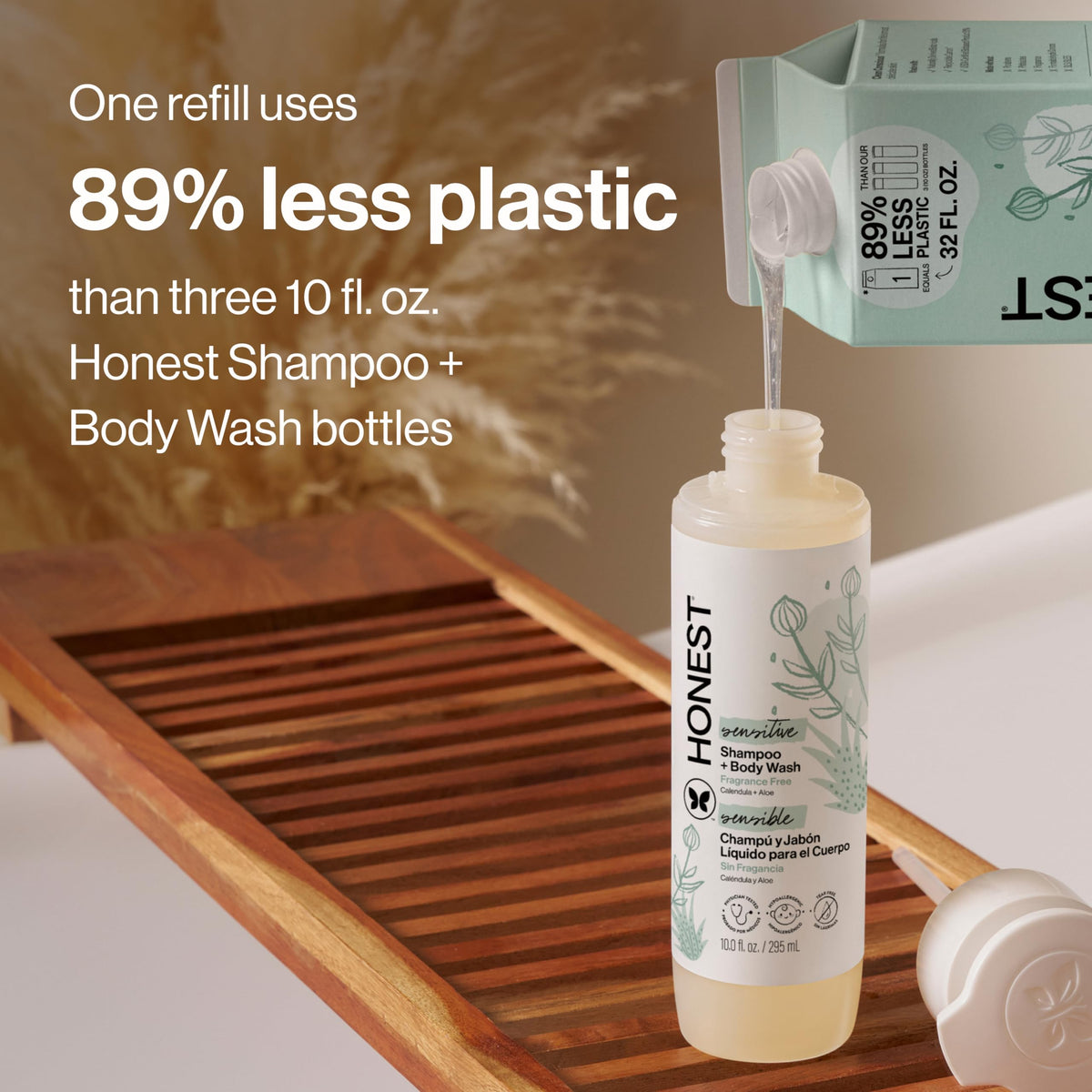 The Honest Company Shampoo & Body Wash, Tear-Free, Lavender Calm, 10 fl oz