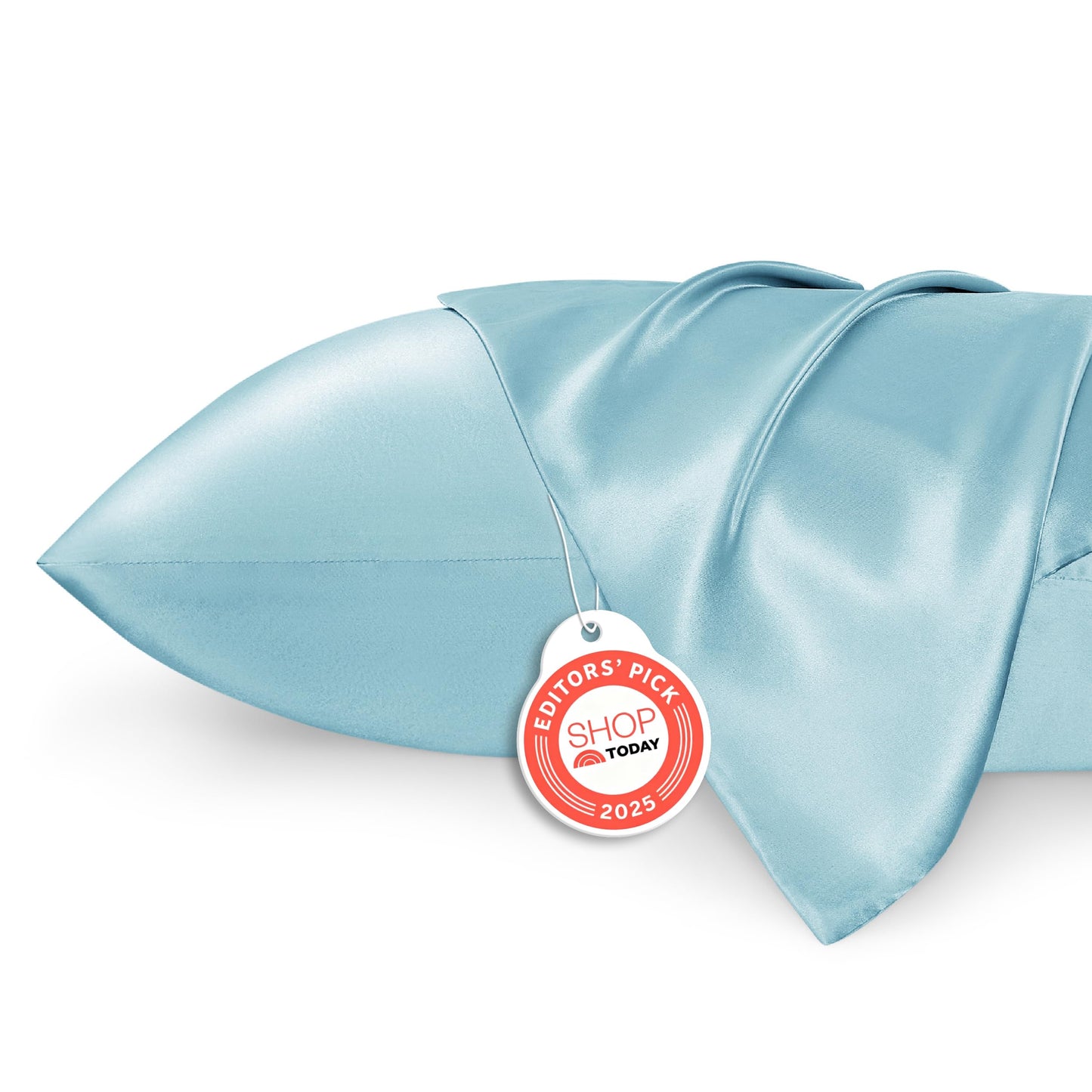 Bedsure Satin Pillowcase, Similar to Silk Pillow Cases Queen Size Set of 2, Cooling Pillow Case Covers with Envelope Closure, Room Decor Valentine Gifts for Women Men, Silver Grey, 20x30 Inches, 2pcs