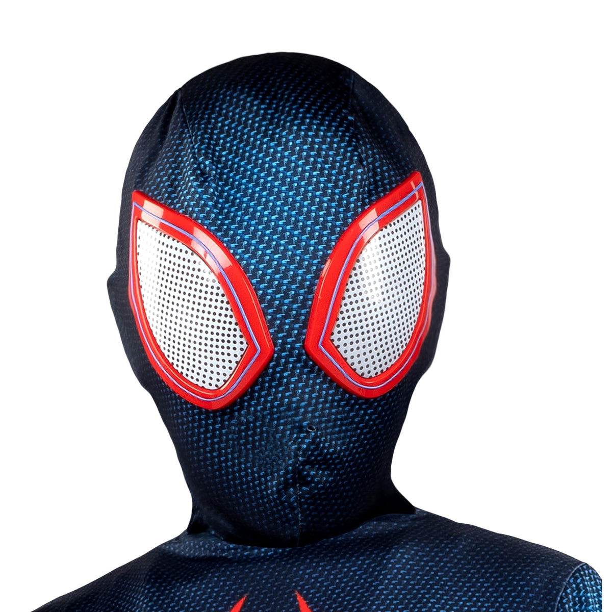 Marvel Miles Morales: Spider-Man Official Youth Deluxe Zentai Costume - Stretch Spandex with Hidden Zippers and Wrist Slits