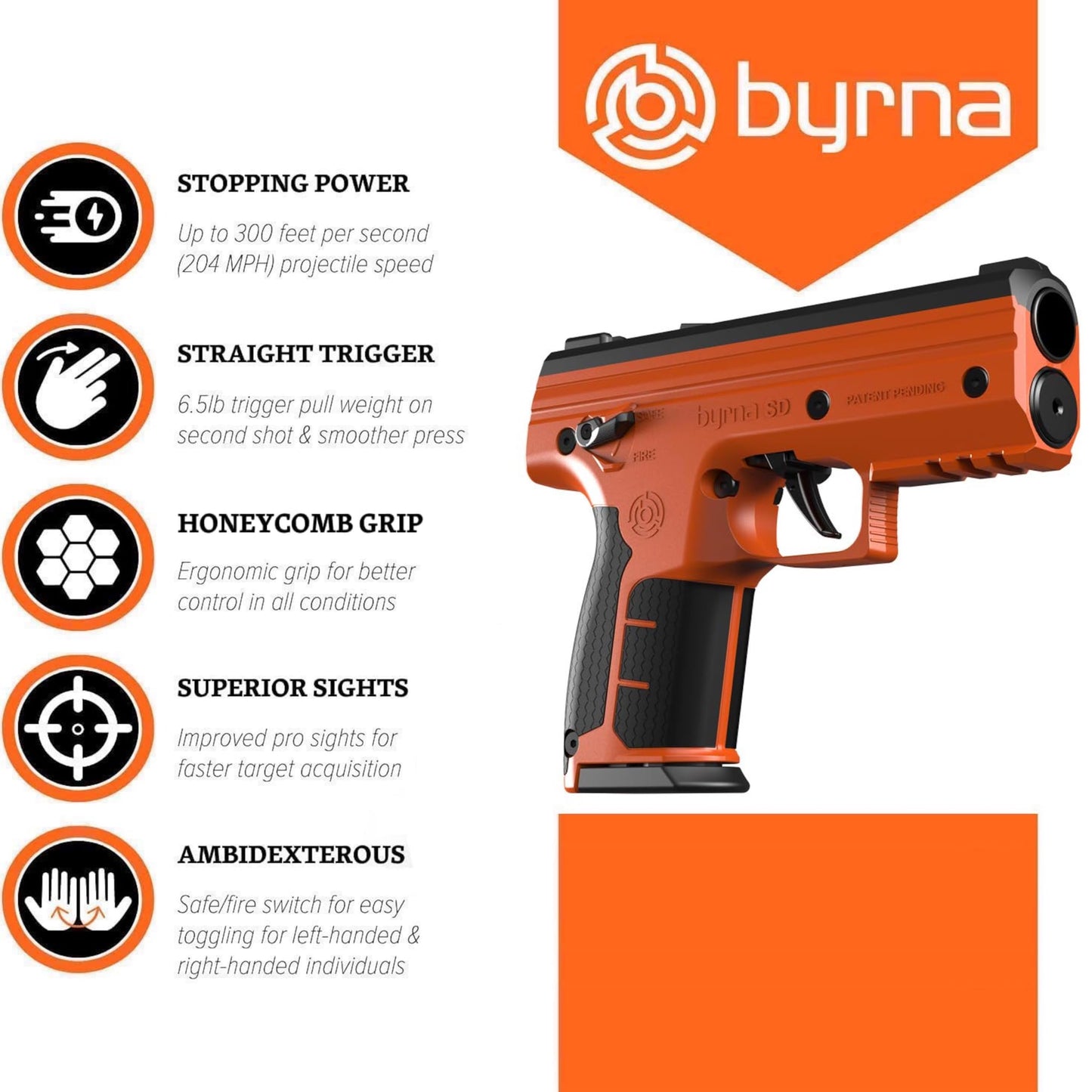 Byrna SD [Self Defense] Kinetic Launcher Ultimate Bundle - Non Lethal Kinetic Projectile Launcher, Home & Personal Defense | Proudly Assembled in The USA