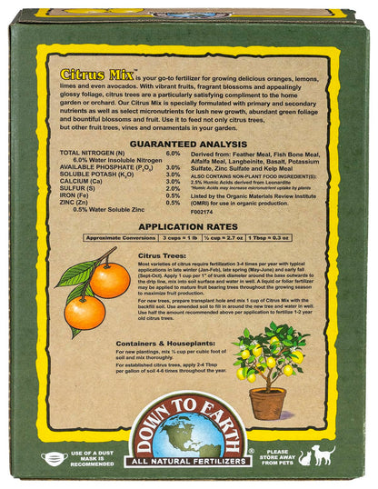 Down To Earth All Natural Fertilizers Organic Citrus Mix - 6-3-3, 1 lb