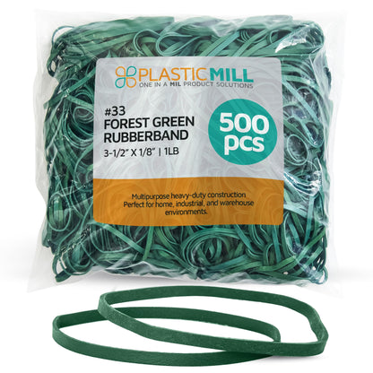 PlasticMill Rubber Bands - #33 Size - Red Rubberbands - 1LB/500 Count
