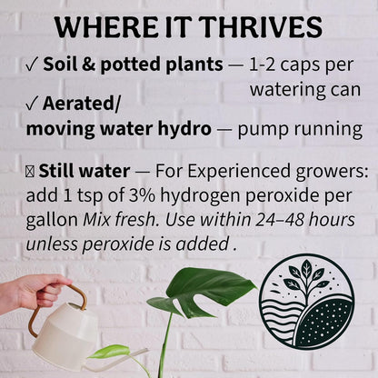 Organic Liquid Indoor Plant Food, Houseplant, Tropical & All-Purpose Indoor Plant Fertilizer, Organic Liquid Fertilizer 5-5-5 with Sea Kelp, 8oz Treats 50 Gallons