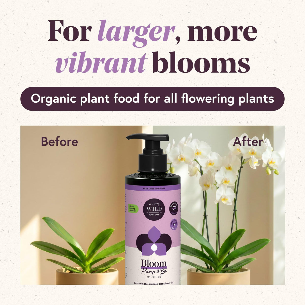 We the Wild Organic Grow Pump & Go | Indoor Plant Food | 16.9 oz