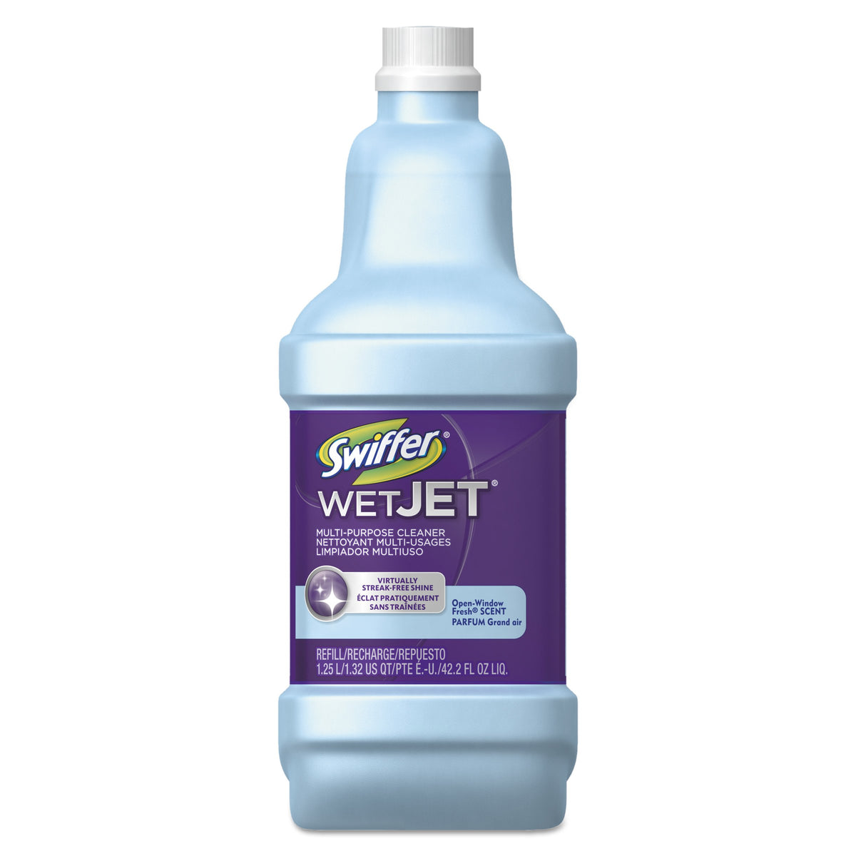 Swiffer WetJet Multi-Purpose Floor Cleaner Solution with Febreze Refill, Hardwood Floor Cleaner, Lavender Scent, 1.25 Liter -42.2 Fl Oz (Pack of 2)