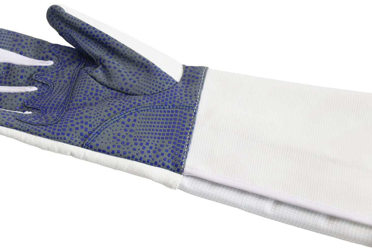 LEONARK Padded Fencing Glove for Foil Epee Sabre, Anti-Slip PU Dot Protective Fencing Bout Practice Glove with Shock Absorbing Pad, Long Forearm Sleeve Design, 1 Pack