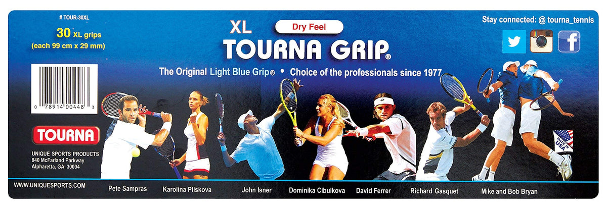 Tourna Grip XL Original Dry Feel Tennis Grip - The Ultimate Hot Weather Overgrip