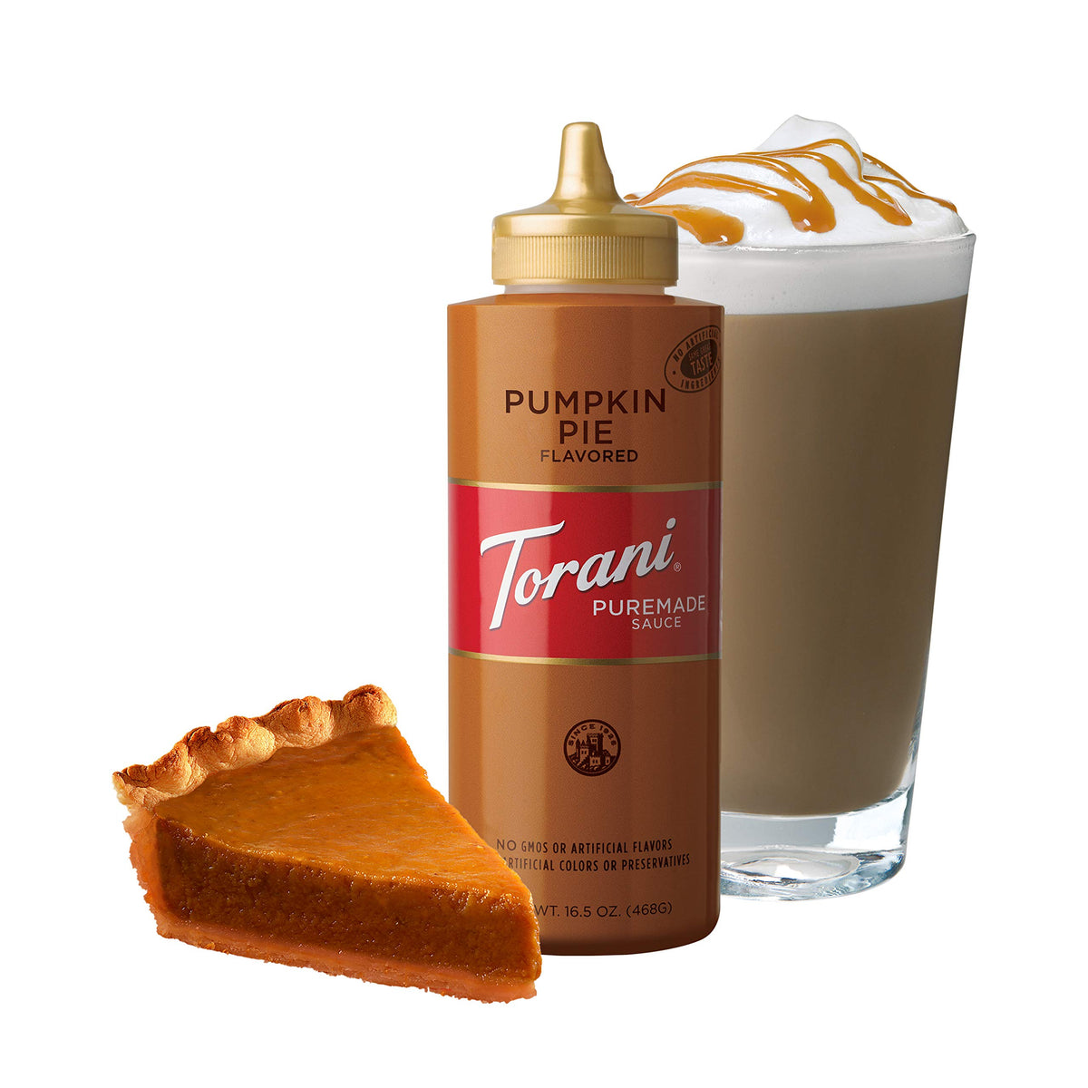 Torani Puremade Sauce, Pumpkin Pie, Squeeze Bottle, 16.5 Ounces