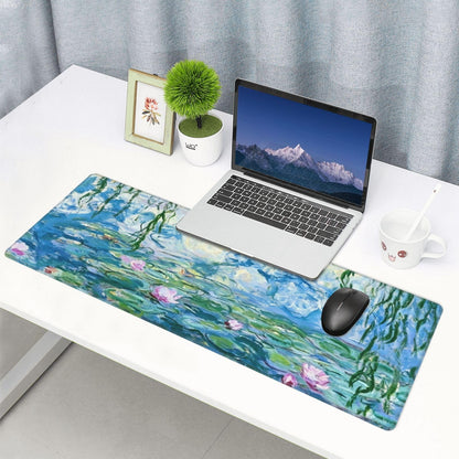 Gaming Mouse Pad, Large Black and Green Line Topographic Mousepad Laptop, Extended Mouse Mat, Long XL Waterproof Keyboard Pads, Big Non-Slip Mousepads for Game Office Home, 31.5 x 11.8 in