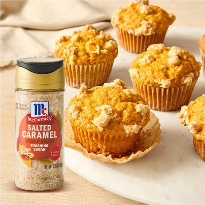 McCormick Finishing Sugar, Pumpkin Spice, Limited Edition, Sweet Blend of Warm Pumpkin Spices, The Perfect Finish for Cookies, Muffins, Pancakes, Bread, and More, 3.66 oz