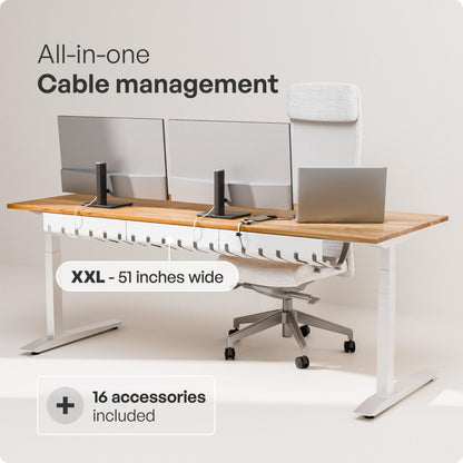 PAMO Cable Management Under Desk, Set of 2 - Black