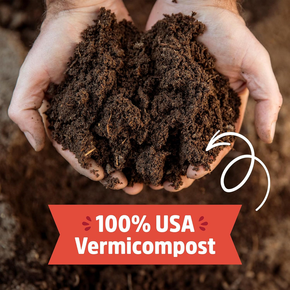 Back to the Roots Organic Worm Castings for Plants, Natural Fertilizer and Soil Enhancer for Gardening, Made in the USA, 5lb