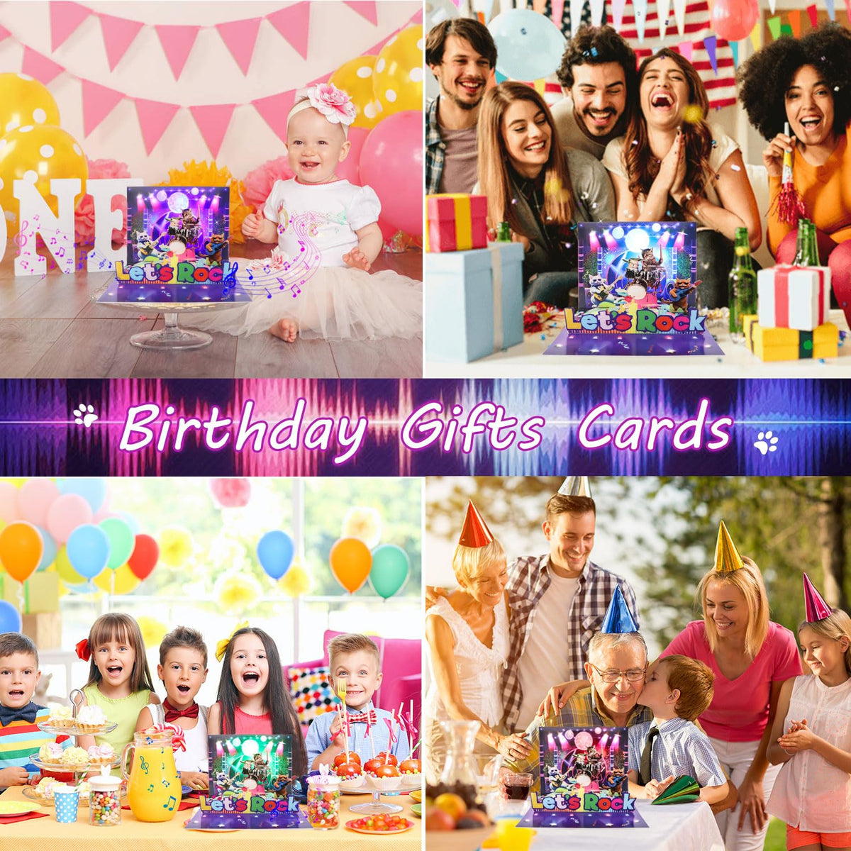 Pop Up Birthday Cards for Men, LED Light & Music Blow The Candle