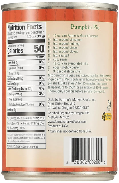 Farmers Market Foods Pumpkin Org 15 OZ