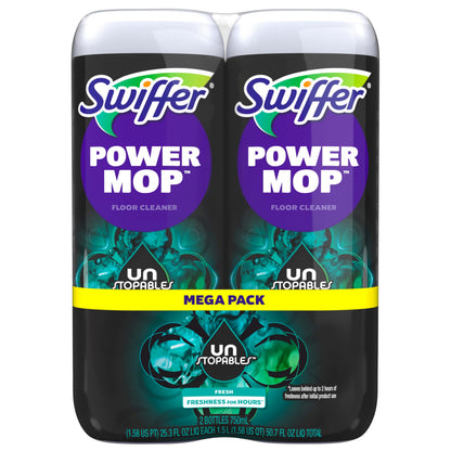 Swiffer Power Mop Refill Solution, Floor Cleaner for Mopping Tile, Vinyl, Laminate, Wood in Home, Bathroom, Kitchen, All Purpose Multi-Surface Solution for Floor Cleaning, Lavender Scent, 50.6oz