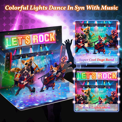 MZD8391 Pop Up Birthday Card with Music, Light, Firework For Men Women