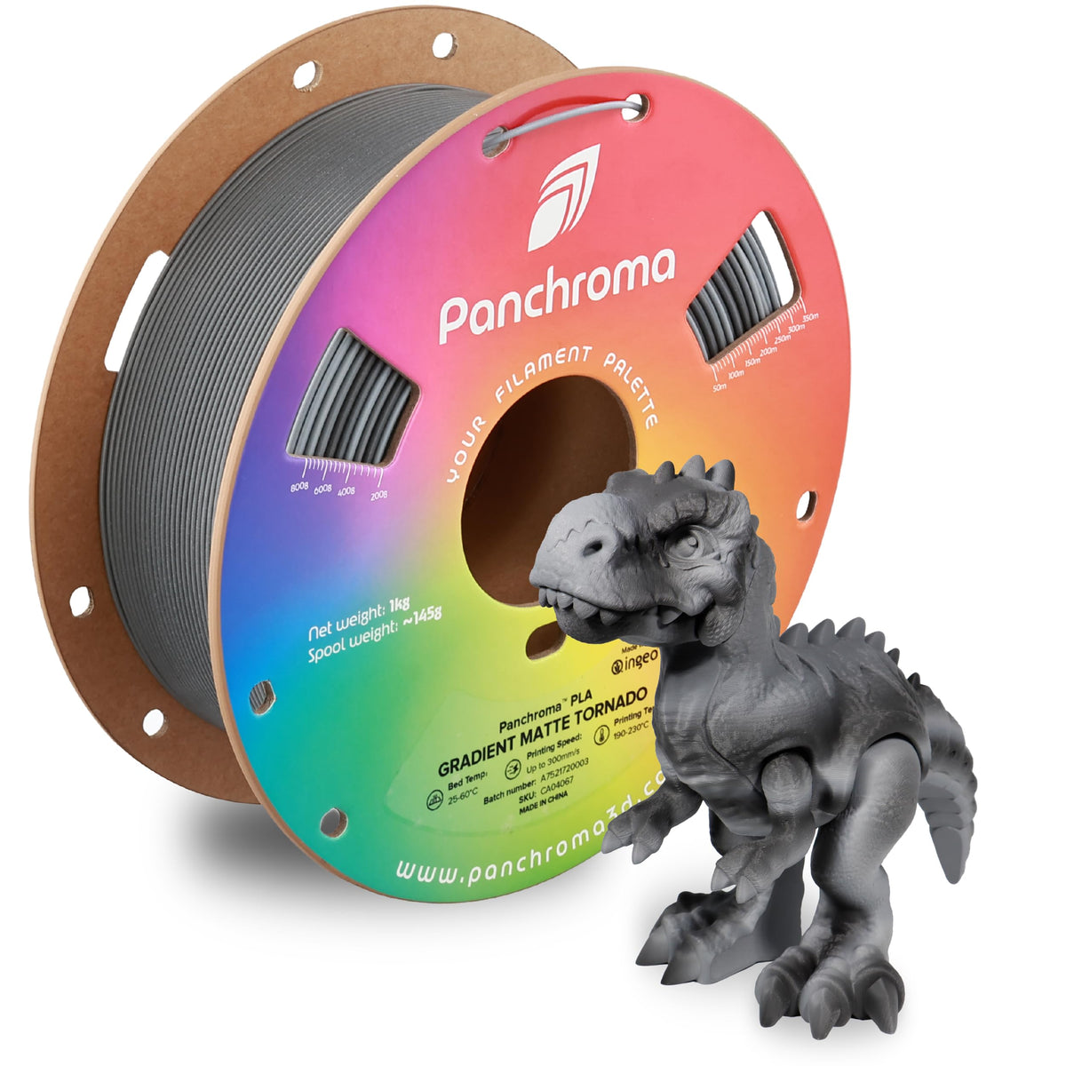 Polymaker Panchroma Matte PLA Filament 1.75mm, 1kg, Charcoal Black