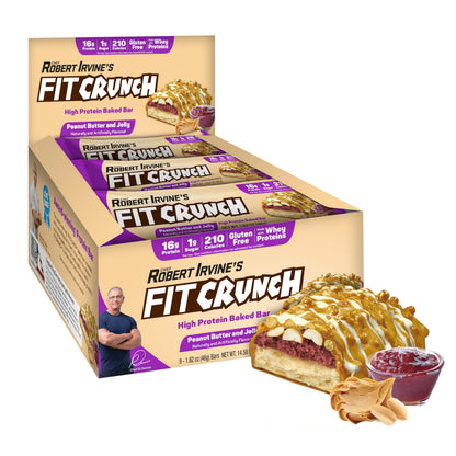 FITCRUNCH Snack Size Protein Bars, 6-Layer Baked Bar, 3g of Sugar, Gluten Free & Soft Cake Core (9 Count, Flavor Lovers)
