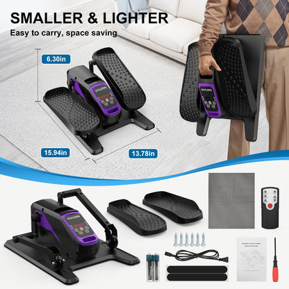 VIVURN-018 Under Desk Elliptical 12 Speed 5 Modes Mini Motorized Leg Exerciser While Sitting for Seniors As Seen on TV with Non-Slip Mat Quiet & Portable Electric Pedal Exerciser for Home and Office