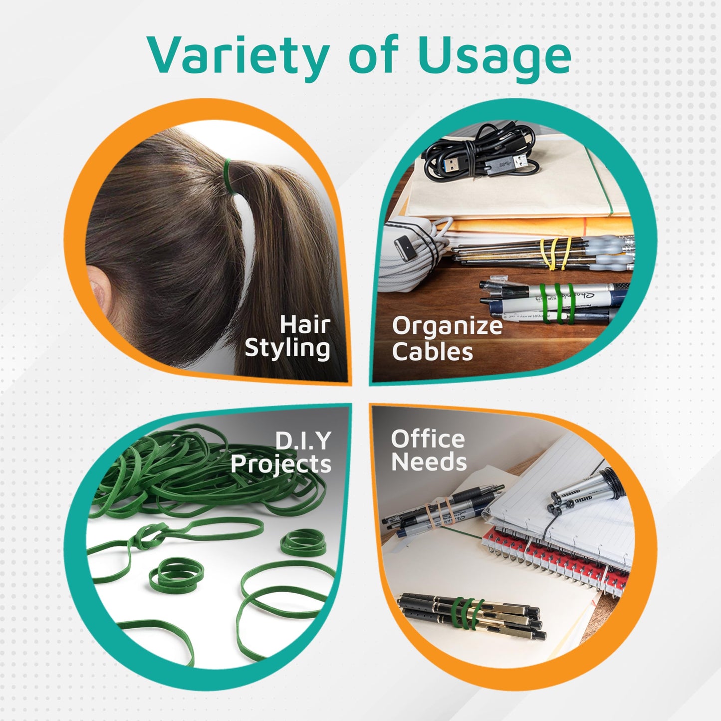 PlasticMill Rubber Bands - #33 Size - Red Rubberbands - 1LB/500 Count