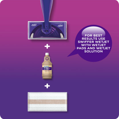 Swiffer WetJet Multi-Purpose Floor Cleaner Solution with Febreze Refill, Hardwood Floor Cleaner, Lavender Scent, 1.25 Liter -42.2 Fl Oz (Pack of 2)