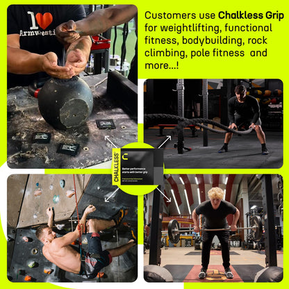 Chalkless Grip Enhancer - Premium Liquid Chalk Alternative & Less Mess Hand Chalk for Weightlifting, Powerlifting, Yoga, Gaming, Climbing, and More, Non-Toxic Long-Lasting & Reliable