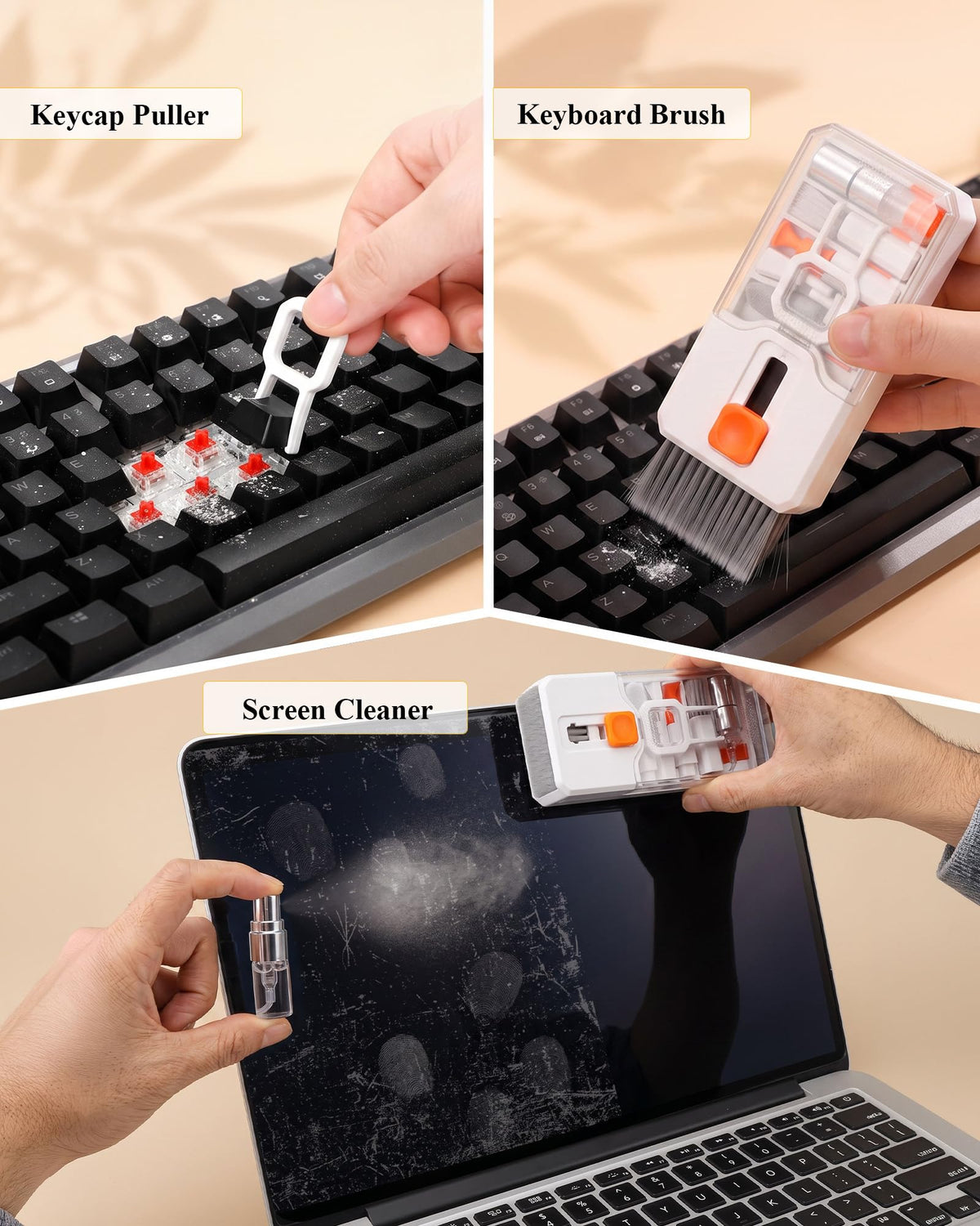 Ordilend Keyboard Cleaner & Laptop Cleaning Kit, All-in-1 for Computer PC