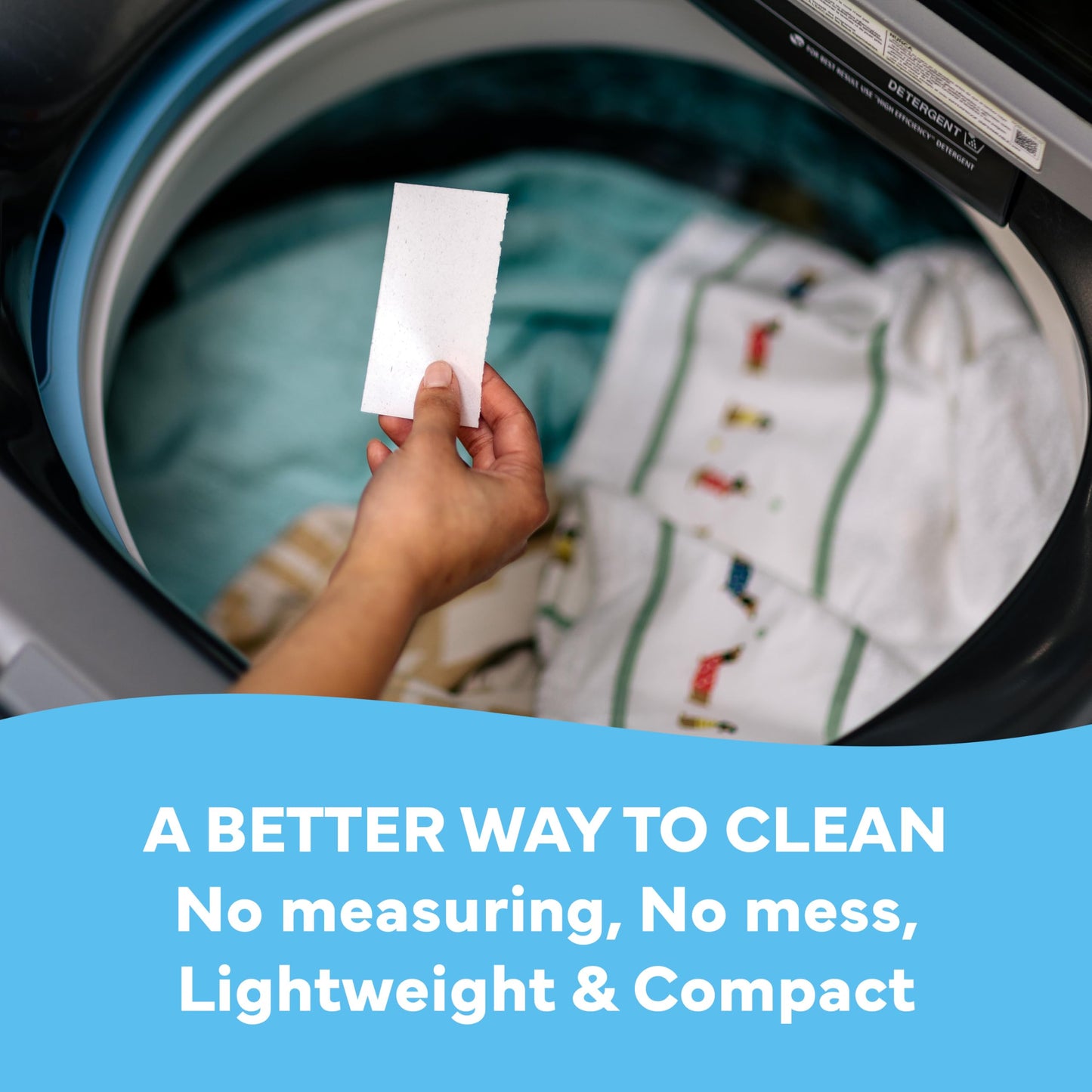 Tru Earth Compact Dry Laundry Detergent - Up to 128 Loads (64 Sheets) - Paraben-Free - Original Eco-Strip Liquidless Detergent, Travel - Fresh Linen | Packaging May Vary