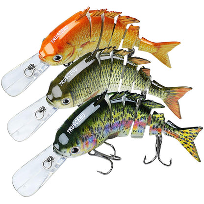 TRUSCEND Easy Catch Swimmax, Magic Noisy Turbulent Wiggling and Vibrating Action for More Bites, Lifelike Fishing Lures for All Species, Swimbait for Relax Family Fishing, Must-Have for Lovely Anglers