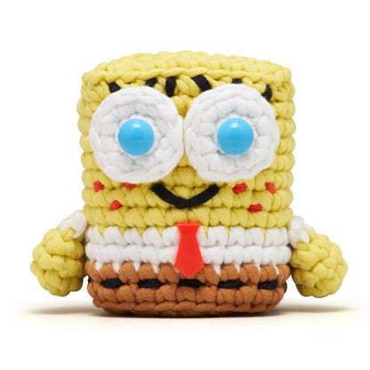 The Woobles Crochet Kit for Beginners – Spongebob Squarepants Craft Kit with Easy Peasy Yarn for Adults & Young Crafters, As Seen On Shark Tank, Step by Step Video Tutorials (Gary The Snail)
