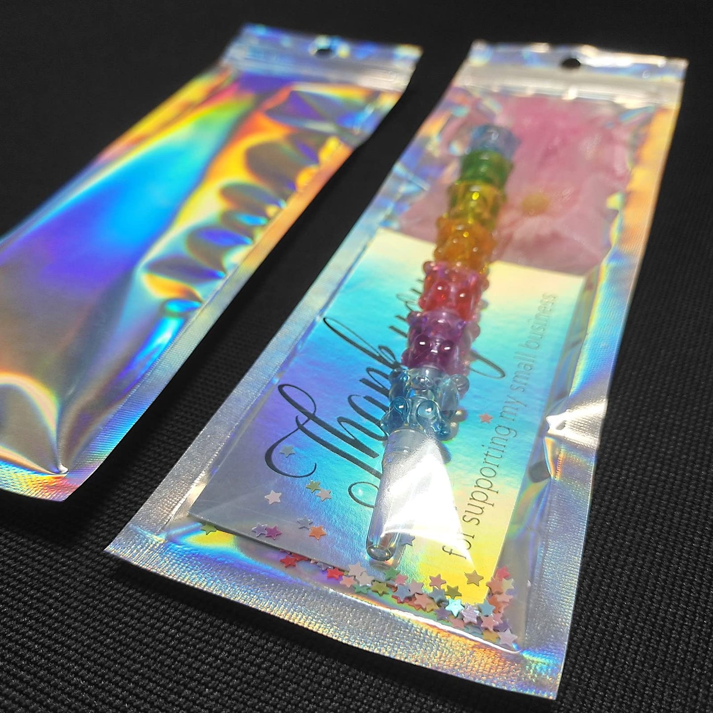 Smell Proof Bags & Resealable Foil Pouch Mylar Sample Bag Great for Party Favor Food Storage (Holographic Color) (50pcs-6x9 inch)