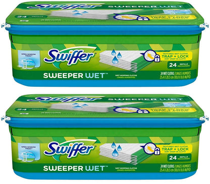Swiffer Sweeper Wet Mopping Cloth Multi Surface Refills, Mops for Floor Cleaning, Febreze Lavender Scent, 36 Count