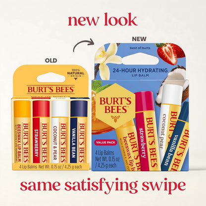 Burt's Bees 100% Natural Moisturizing Lip Balm (Original Beeswax)