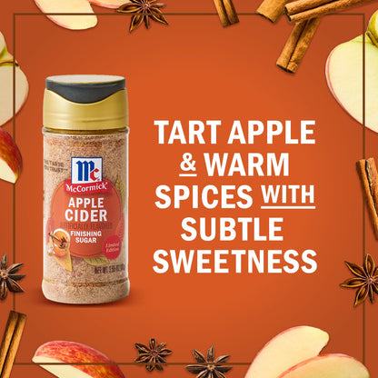 McCormick Finishing Sugar, Pumpkin Spice, Limited Edition, Sweet Blend of Warm Pumpkin Spices, The Perfect Finish for Cookies, Muffins, Pancakes, Bread, and More, 3.66 oz