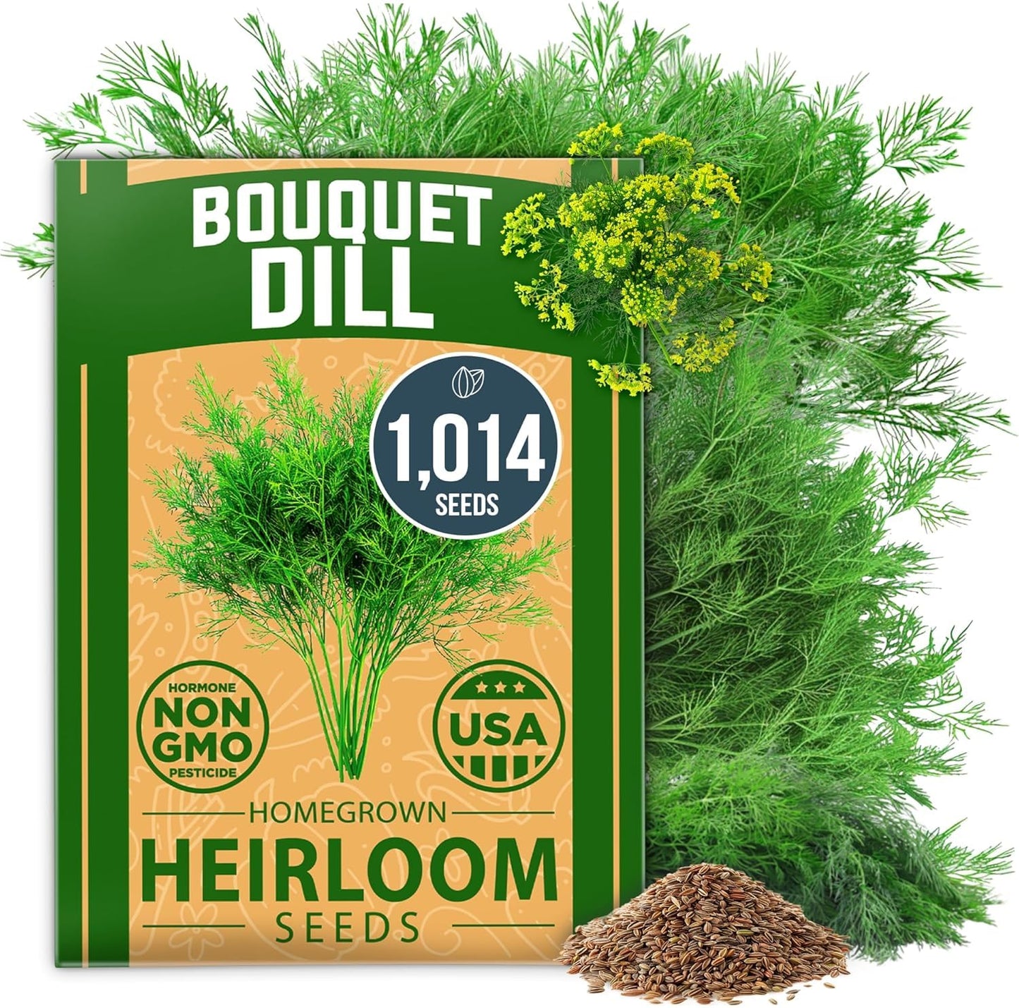 HOME GROWN 𝗨𝗦𝗔 𝗣𝗥𝗘𝗠𝗜𝗨𝗠 Peppermint Seeds Pack – 2,370 𝗡𝗢𝗡-𝗚𝗠𝗢 Heirloom Mint Seeds for Planting. Grow Peppermint Plants in Your Herb Garden Indoors or Outdoors (Mentha x piperita)