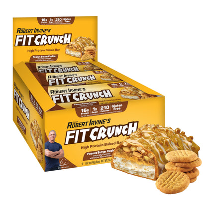 FITCRUNCH Snack Size Protein Bars, 6-Layer Baked Bar, 3g of Sugar, Gluten Free & Soft Cake Core (9 Count, Flavor Lovers)