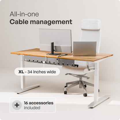 PAMO Cable Management Under Desk, Set of 2 - Black