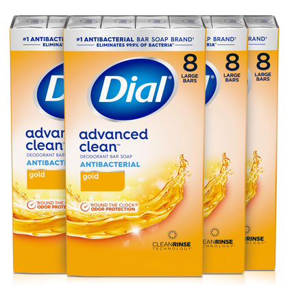 Dial Antibacterial Bar Soap, Calm & Soothe Lavender & Jasmine Deodorant Bar, 4oz (8 Bars)