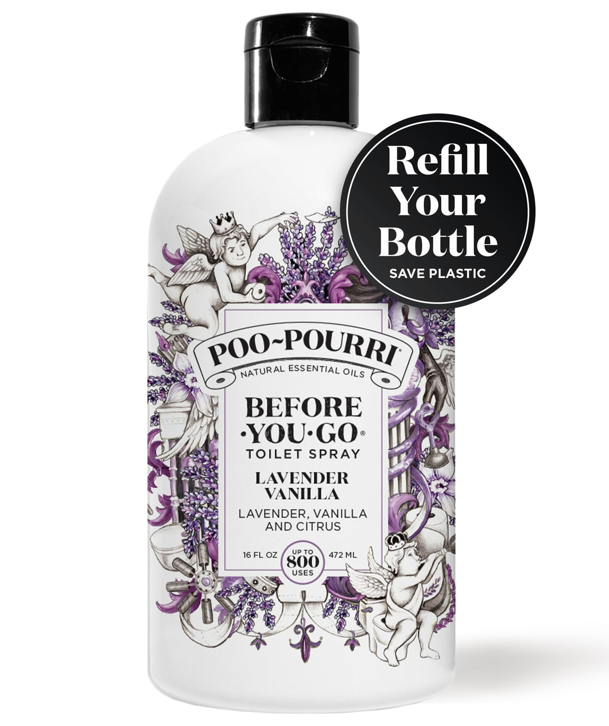 Poo-Pourri Before-You-Go Toilet Spray, Lavender Vanilla, 2 Fl Oz