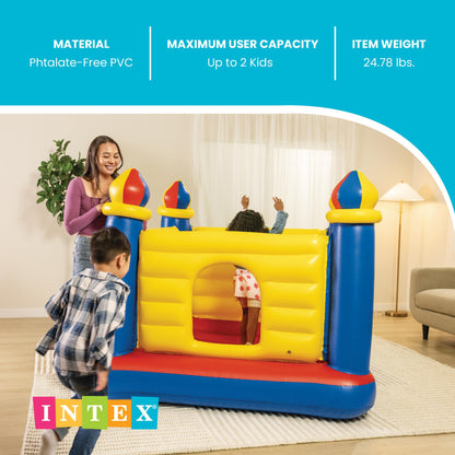 INTEX Jump-O-Lene Inflatable Trampoline Bounce House for Kids Ages 3-6