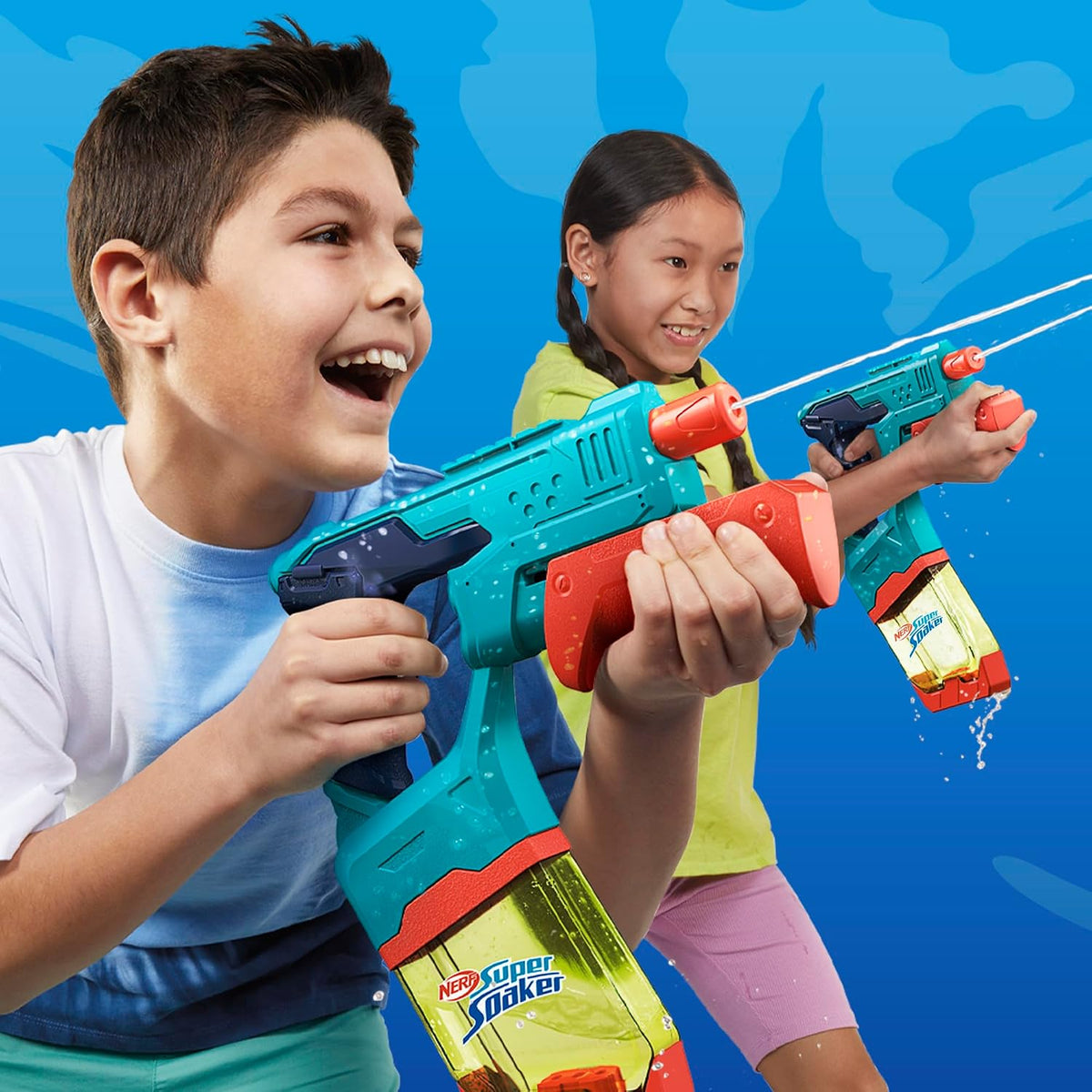 Nerf Super Soaker Dunk-Fill 2-Pack, 2 Water Blasters, Easy Instant Fill Tanks, Just Dunk & Go, 10.1 Fluid Ounce Tanks, Water Toys, Ages 6+