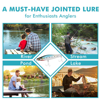 TRUSCEND Easy Catch Swimmax, Magic Noisy Turbulent Wiggling and Vibrating Action for More Bites, Lifelike Fishing Lures for All Species, Swimbait for Relax Family Fishing, Must-Have for Lovely Anglers