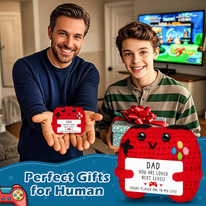 Gamer Gifts for Teen Boy, Positive Crochet Controller Gifts for Son Boyfriend Birthday, Gamer Gift for Teenage Boy, Boy Room Decor, Gaming Accessories for Kids Christmas
